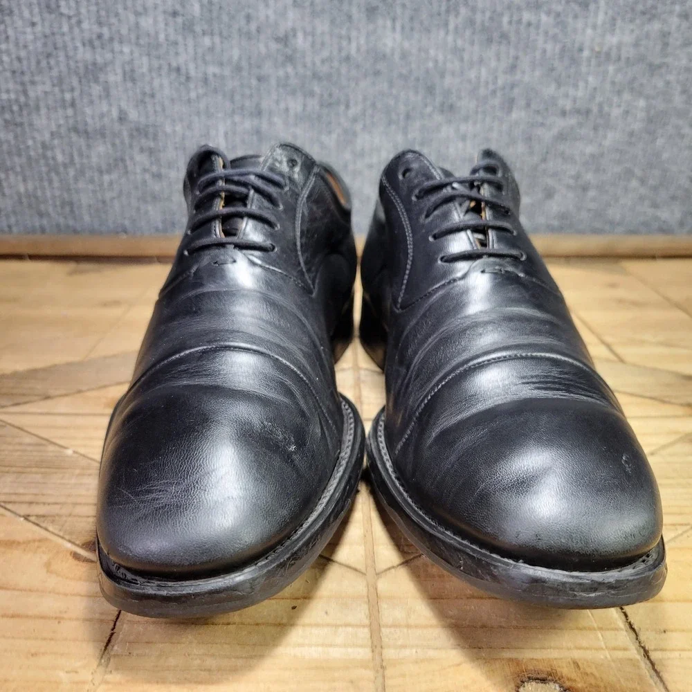 MAGNANNI Federico Black Leather CapToe Oxford Dress Shoes‎ Men's Size 9D Spain